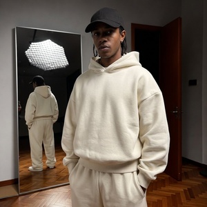 Sudaderas personalizadas de alta calidad, 500 g/m², forro polar cepillado, corte holgado, con estampado en relieve para lanzamientos de marcas de ropa. - Product Image 6