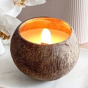 Decorative aromatic <b>candles</b> dining table accents top-pick handmade coconut shell bowl <b>candle</b> - Product Image 6
