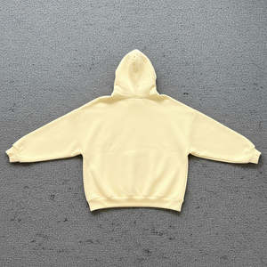 Nouveau Hoodie Femme 2026 au Design Optimal, Couleur Beige Uni, en Polaire 100% Grammage Épais, Coupe Épaules Tombantes, Grandes Tailles - Product Image 2