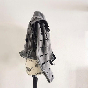 Veste doublette en laine blanche et lin noir, tenue traditionnelle, fournitures d'usine de qualité supérieure - Product Image 2