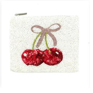 Hot Selling Beaded Coin Bag Latest Heart Beaded Coin Clutch for Party & Gifting Mini Wallet <b>Zip</b> Closure Fashionable Women Bags - Product Image 2