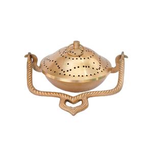 Soporte de incienso de latón con asa para Puja, soporte decorativo de latón para varillas de incienso tradicionales, ideal para el hogar, el templo o como regalo. - Product Image 1