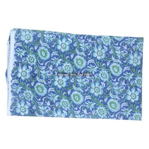 Color decorativo algodón mano bloque impresión tela alta calidad hermosa mano bloque impreso algodón a precio al por mayor impresión India - Product Image 5