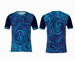 T-shirt à sublimation intégrale, design personnalisé, polyester, col rond - Product Image 1