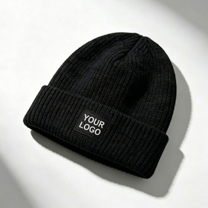 Chapeau en tricot jacquard avec logo personnalisé, style streetwear unisexe, chaud, pour le skateboard, la rue, la mode hip-hop - Product Image 5