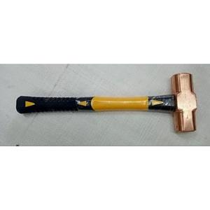 Maillet en cuivre durable, anti-étincelles, outil de sécurité, manche en fibre de verre et bois, usage intensif en environnements dangereux - Product Image 2