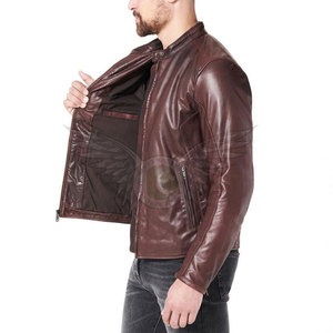 Chaqueta de Cuero para Hombre, Estilo Urbano, Temporada Otoño-Invierno, Diseño Moderno y Ajustado, Chaqueta de Cuero Casual para Hombre - Product Image 2