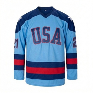 Uniformes de Hockey sobre Hielo de Verano, Transpirables, con Letras Impresas, 100% Poliéster, Logotipo Frontal Personalizable, MOQ Bajo, para Escuelas - Product Image 6