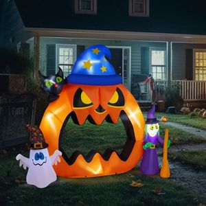 6.9ft Pumpkin Inflatable Outdoor Halloween Decoration for Holiday Yard Decorations - Product Image 4