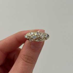 Mixed Cut Lab Grown Diamond Bombe <b>Rings</b> 2 Carat 9mm Wide Fancy Shape Multi Stone Cluster <b>Dome</b> Bands Prong Set 14K Gold Wholesale - Product Image 4