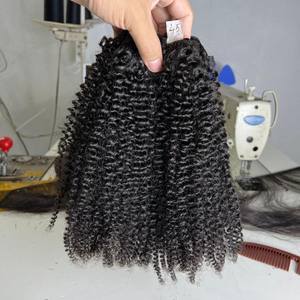 CDYHAIRVN Extensions de Cheveux Bouclés Crépus 100% Cheveux Humains Vietnamiens Boucles Serrées Noir Naturel Doux et Volumineux - Product Image 1