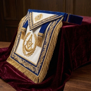 Insignias Maestras Bordadas con Pin de Seguridad para Ceremonias de Logias Masónicas, Regalia OEM ODM, Tela Personalizada para Coser, Proveedor Mayorista - Product Image 4