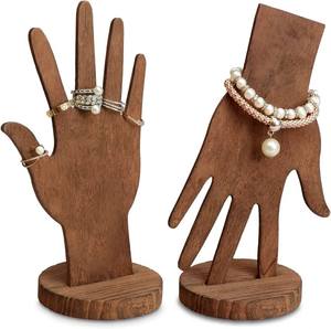 Handmade Mango Wood Modern Non-Folding Jewelry Display <b>Stand</b> for Bracelets Rings with Easy Assembly Everyday Use Standing Type - Product Image 2