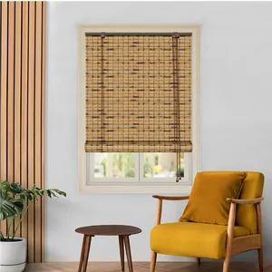 7mm Burnt Flower Outer Skin + 2mm Natural Bamboo Branches Blind Material