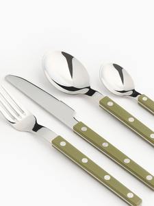 Juego de Cubiertos con Mango de Resina Verde, Ideal para Cenas Familiares, Recepción de Invitados, Fiestas y Uso Diario, Venta al por Mayor desde India - Product Image 2