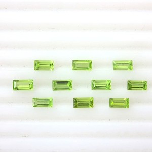 Peridoto verde natural, corte baguette rectangular facetado, piedras preciosas sueltas calibradas, cuentas de peridoto para la fabricación de joyería, venta al por mayor. - Product Image 5