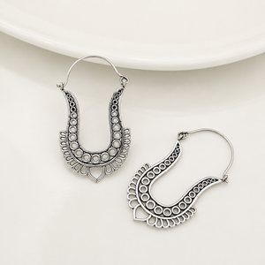Pendientes de Aro Bohemios, Chapados en Oro, de Latón, con Diseño de Ondas en Tono Plateado y Dorado, Joyería de Moda Unisex - Product Image 3