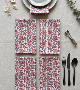 Vente en gros de magnifiques serviettes de table carrées en coton doux 100% faites à la main, imprimées à la main, écologiques, réutilisables, style américain, décoration de table - Product Image 6