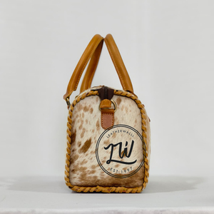 New Trending Vintage Bohemian Cowhide Checkered Handmade ZIP Closure Western Fashion Lady Luxury Design Water Resistant Genuine - Product Image 2