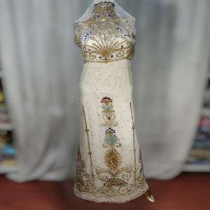 Robe de cérémonie de mariage de haute qualité, dernière mode nigériane, écologique, de poids moyen, confortable, avec motif artisanal - Product Image 5