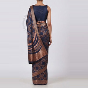 Sari élégant pour femmes, tenue traditionnelle indienne drapée, robe ethnique brodée, réception de mariage, occasion festive - Product Image 5