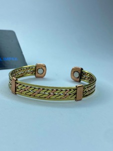 Boutique Jewelry Wholesale Manufacturer Retailer Bulk Supplier Luxury <b>Copper</b> Brass Cuff <b>Bracelet</b> Gold Plated Vintage Unisex - Product Image 3