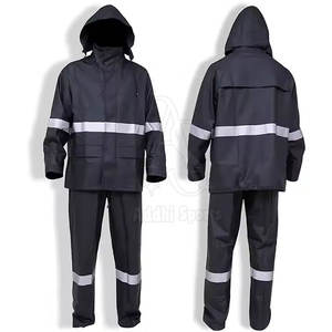 Combinaison de pluie imperméable à séchage rapide avec capuche et pantalon, vêtements de travail d'extérieur, fournisseur OEM de vêtements industriels imperméables - Product Image 1
