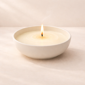 Peach Matte Ceramic <b>Candle</b> Vessel Wide Bowl Thick Wall Heat Resistant Smooth Finish Single Wick Luxury Reusable Home Decor - Product Image 6
