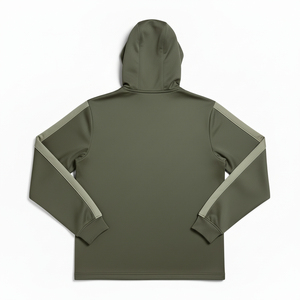 Custom 100% Polyester Zip Up Hoodie Regular Fit Sports Hoodie Quick Dry Breathable Front Logo Men Full Zip Hoodie - Product Image 5