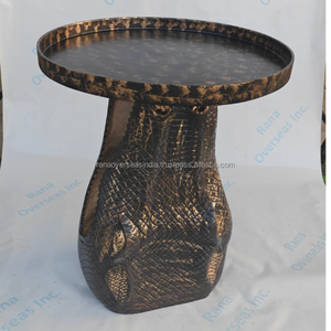 <b>Aluminium</b> <b>Table</b> with Crocodile Base Unique Designer Metal Coffee <b>Table</b> Luxury Home Decor Center <b>Table</b> - Product Image 3