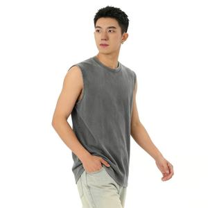 Camiseta Deportiva Vintage Extra Grande para Hombre, Diseño Personalizado, Corte Recto, Sin Mangas, Lavada - Product Image 1