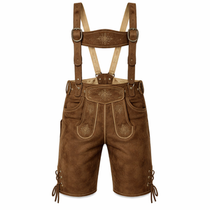 Lederhosen de Cuero Genuino al por Mayor con Logotipo y Etiquetas Personalizadas - Fabricante OEM para Pedidos al por Mayor para Hombres - Product Image 1