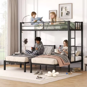 Structure de lit superposé en métal durable de qualité supérieure, conçue pour les dortoirs étudiants, les écoles et les hôtels, offrant un excellent soutien et un grand espace. - Product Image 1