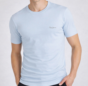 T-shirt en coton uni de haute qualité pour homme, coupe classique, col rond, basique, pour la mode estivale et le confort quotidien - Product Image 3