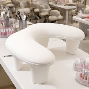 Repose-bras en forme de U réglable en hauteur, en cuir PU microfibre doux, coussin pour les mains pour manucure, salon, bricolage - Product Image 4