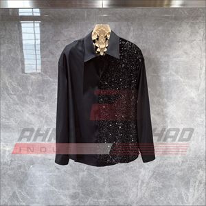 Chemise à manches longues pour homme, design à paillettes haut de gamme, collection Annshine de l'industrie Ahmad & Fahad, mode automne polyvalente pour homme - Product Image 6