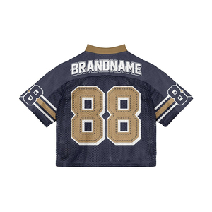 BRNDONME เสื้อฟุตบอลอเมริกันผู้ชาย คอวี แขนสั้น หมายเลข 88 ระบายอากาศได้ดี ชุดกีฬาสำหรับผู้ใหญ่ ทรงปกติ - Product Image 2