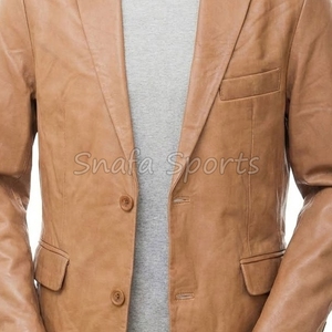 Men Leather Coat Hot Sale High Quality Casual Fashion Men's Leather Coat Custom Logo Design Coat For Men - Product Image 3