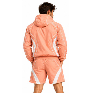 <b>Mens</b> Nylon Tracksuit Jacket and <b>Shorts</b> Set Gym Workout Training Sportswear Apparel Clothing Custom OEM ODM Wholesale <b>Lightweight</b> - Product Image 2