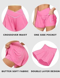Shorts d'entraînement personnalisés pour femmes, fabrication directe, séchage rapide, respirants, mi-longs, décontractés, vêtements de sport avec votre propre logo - Product Image 4