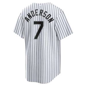Custom Chicago Baseball Jersey Men White Home Uniform Yoan Moncada Jimenez Player Name Number High Quality - Product Image 2