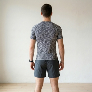 <b>Custom</b> Men <b>Compression</b> Fitness Tee Half Sleeve High Stretch Athletic Gym Sportswear Performance Wear Sporty Blank Jersey - Product Image 5