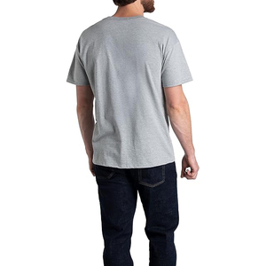 Men's Gray Regular Fit Cotton T-<b>Shirt</b> Short Sleeve O-Neck Solid Color Casual Jersey Knitted Blank Design - Product Image 3
