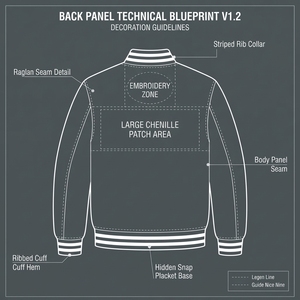 Chaqueta Varsity Personalizada Unisex, Chaqueta Letterman de Corte Holgado con Logotipo Bordado en la Espalda, Ropa Exterior Premium de Estilo Urbano - Product Image 6