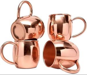 Mug à Moscow Mule en cuivre martelé à double anse, idéal pour les fêtes, la maison et les restaurants - India Home Crafte - Product Image 2