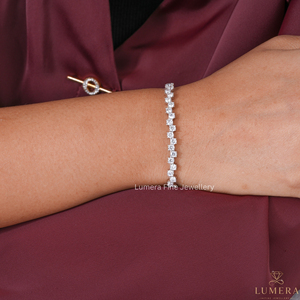 Lab Grown Diamond Tennis Bracelet 9K 10K 14K 18K <b>Solid</b> <b>Gold</b> Round Brilliant Cut Women's Fine Jewelry Wholesale OEM ODM - Product Image 5