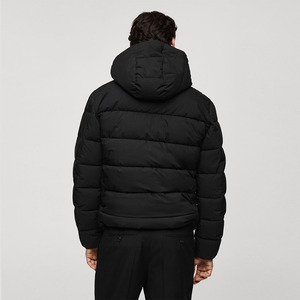 Top Quality Men's Puffer Jackets Black Color Full Sleeve Zipper Up Street Wear Puffer Jackets For Adult Men's With Hoodies - Product Image 6