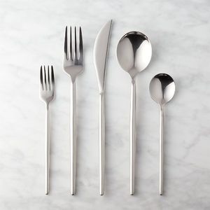 Stylish stainless steel metal cutlery set durable rust resistant flatware utensils for dining <b>table</b> kitchen restaurant hotel use - Product Image 2