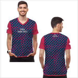 เสื้อยืดพิมพ์ลายทรงหลวมสำหรับผู้ชาย สกรีนโลโก้ได้ ผ้าฝ้าย 100% เนื้อผ้าเบาสบาย ระบายอากาศดี เสื้อยืดสตรีทแวร์สำหรับผู้ชาย - Product Image 4