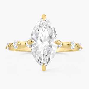 3Ct <b>Diamond</b> Engagement <b>Ring</b> Marquise Lab Grown 14k Solid Gold Minimalist Wedding Modern Luxury Fine Jewelry Bulk Factory Price - Product Image 5